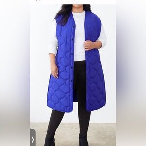 GSTQ Women's Quilted Vest Vibrant Bluish Purple